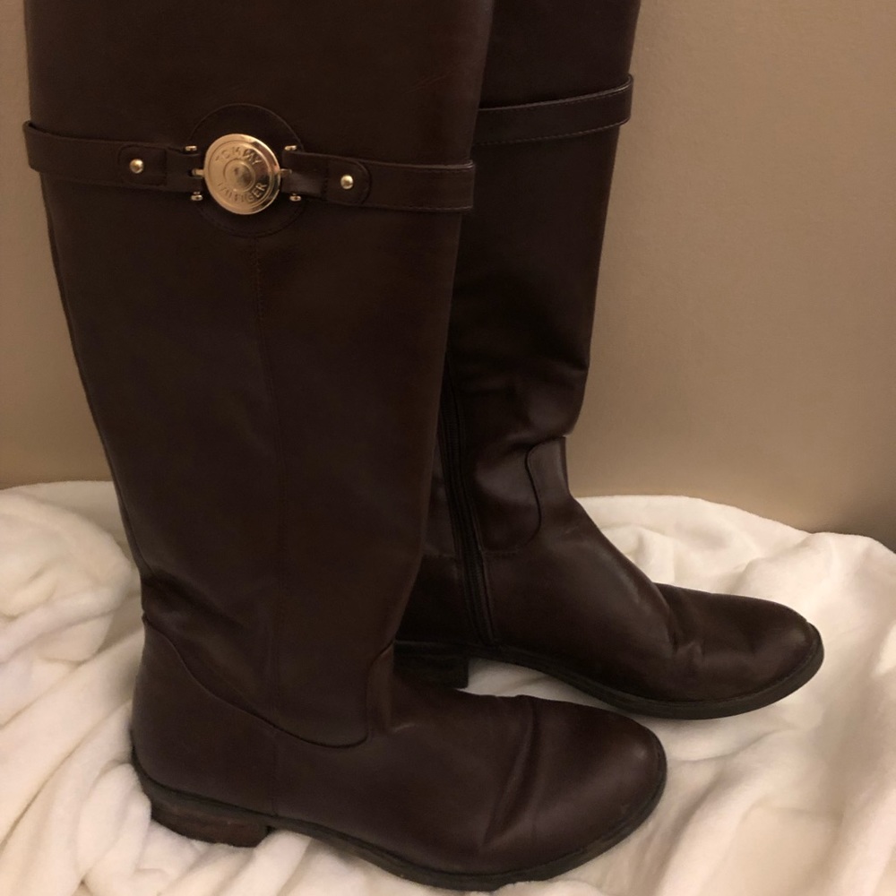 Tommy Hilfiger Chestnut Riding Boots - Wide Calf
